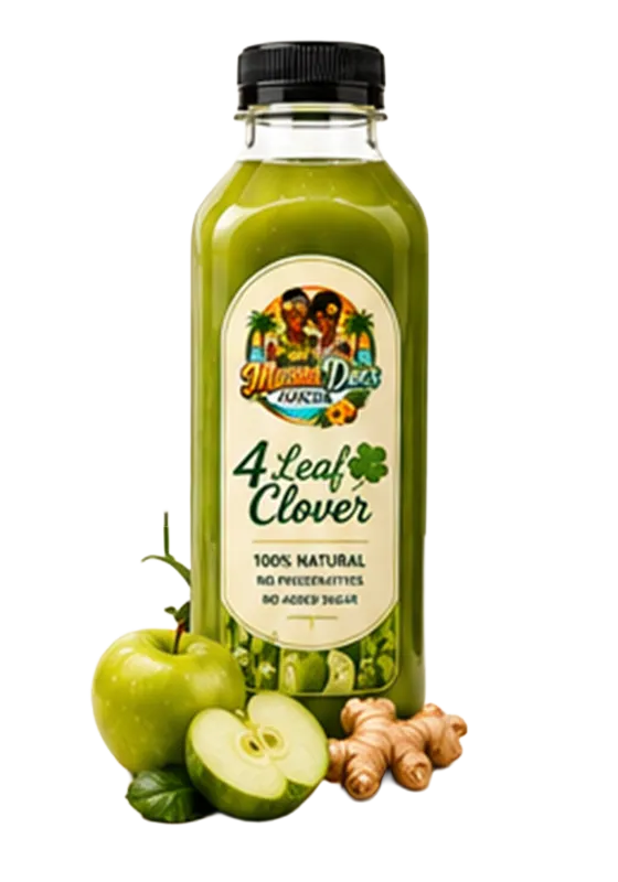 4 Leaf Clover juice bottle